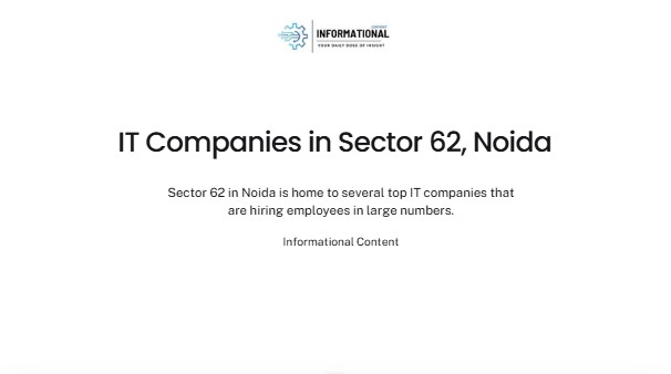 IT Companies in Sector 62